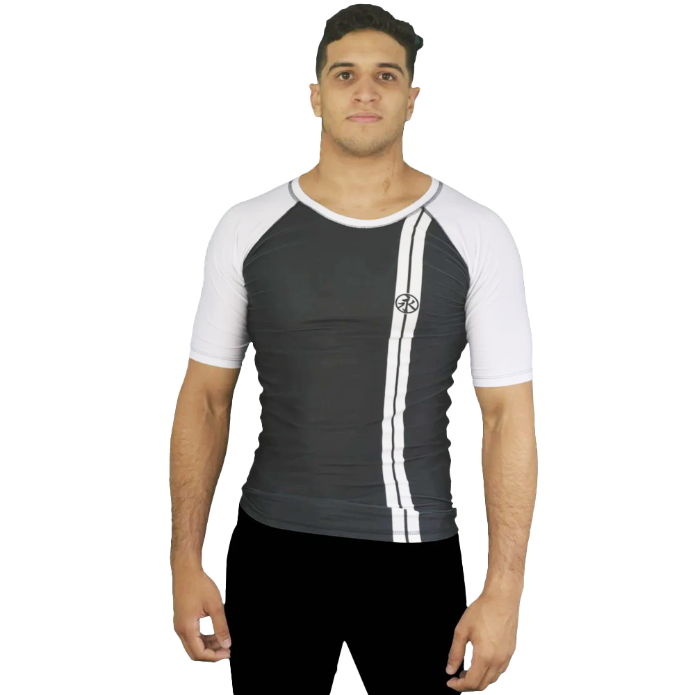 Road Rash Guard S/S - White