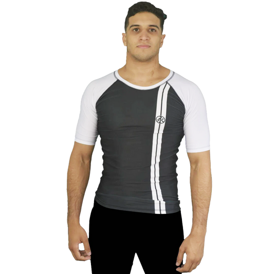 Road Rash Guard S/S - White
