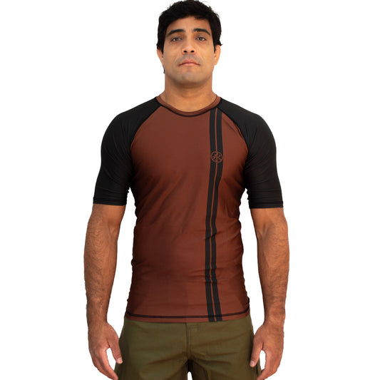 Road Rash Guard S/S - Brown