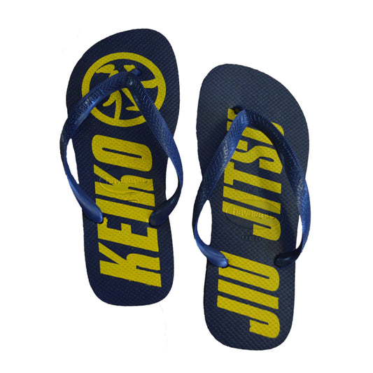 Jiu Jitsu Flip Flops - Navy/Yellow