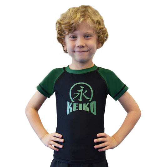 Kids Comp Team Rash Guard - Green