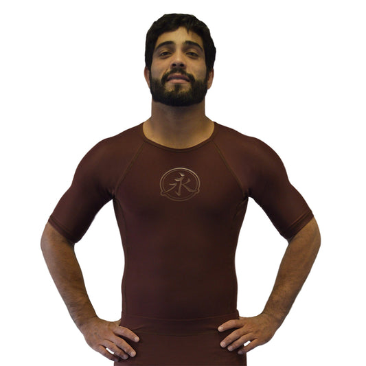 Rank Rash Guard S/S - Brown
