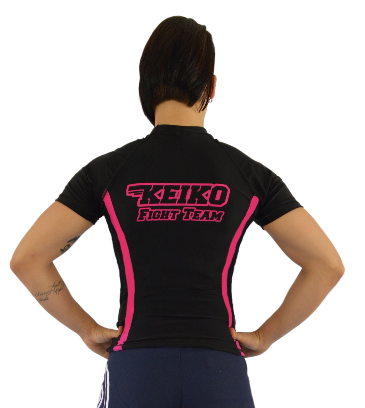 Speed Rash Guard S/S - Black/Pink
