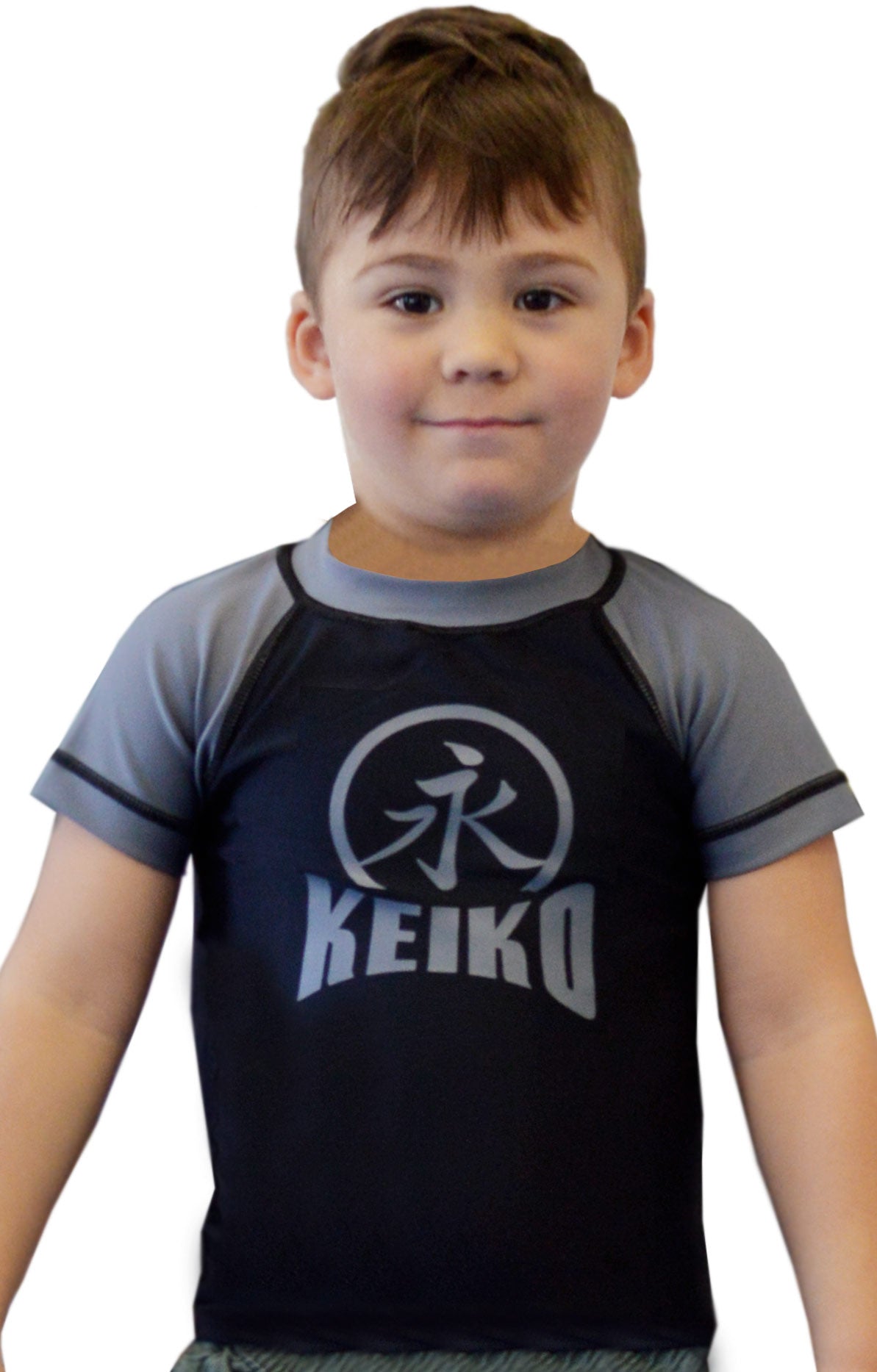 Kids Comp Team Rash Guard - Gray
