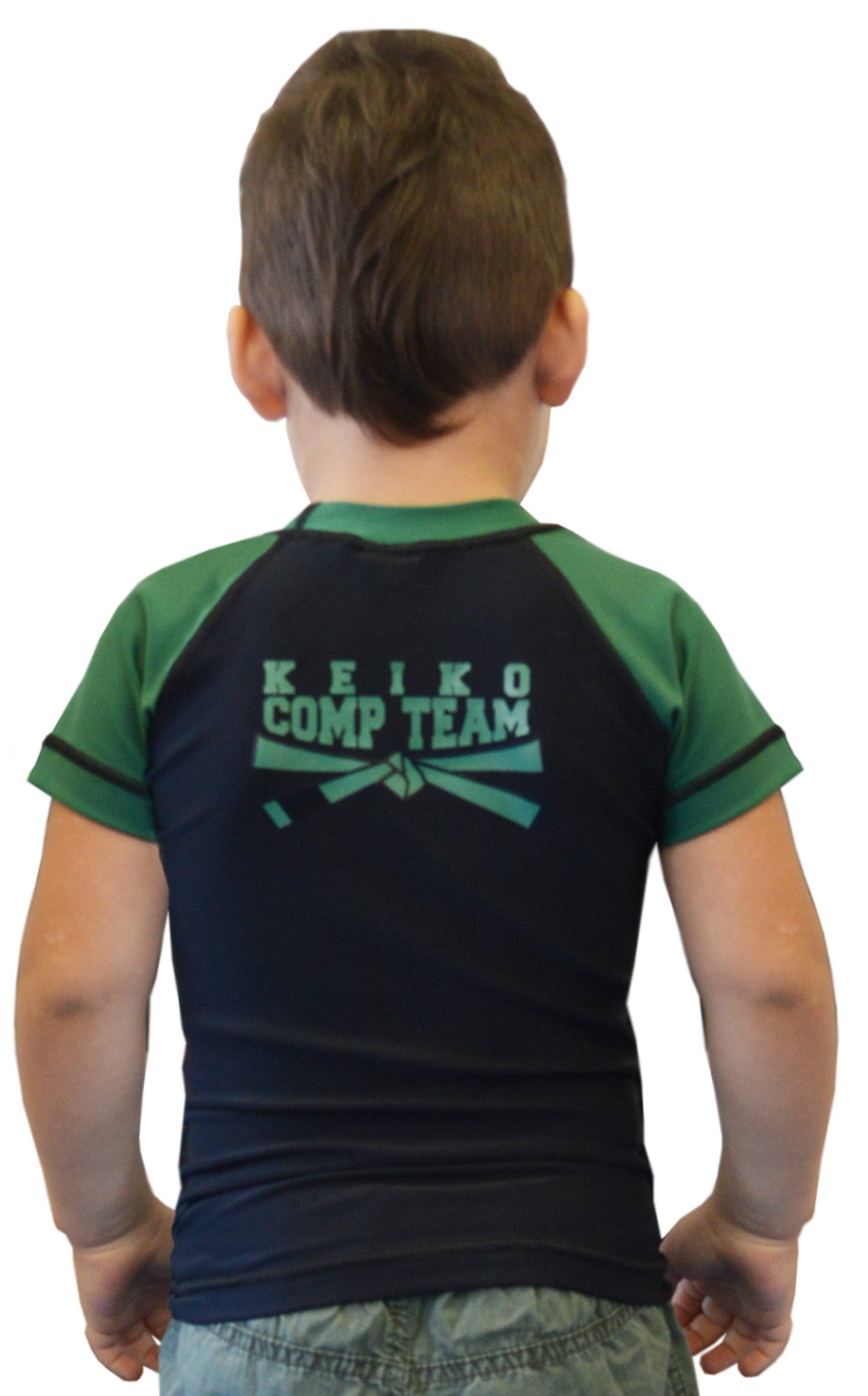 Kids Comp Team Rash Guard - Green