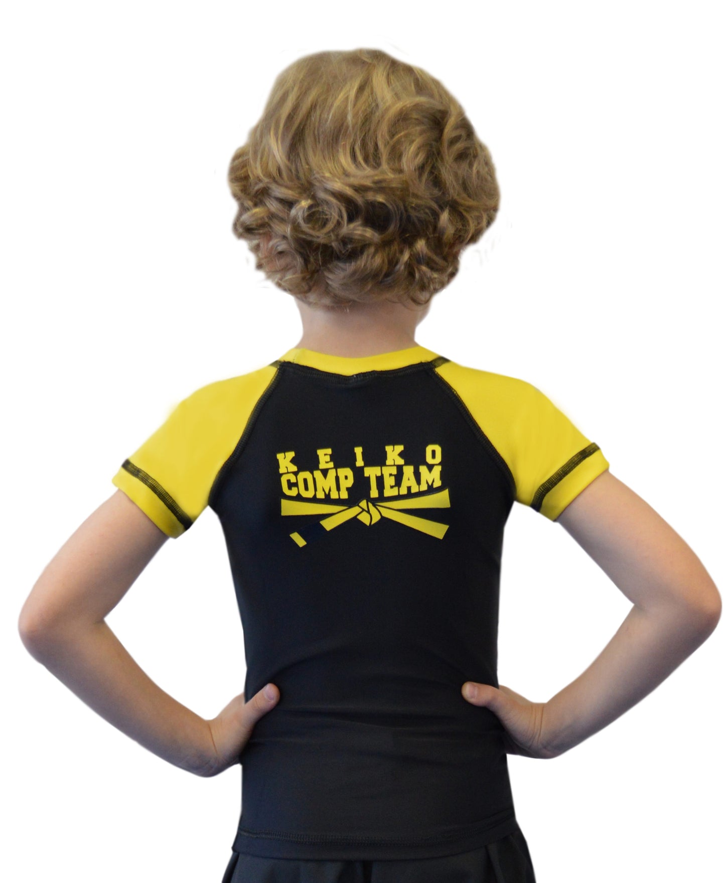 Kids Comp Team Rash Guard - Yellow