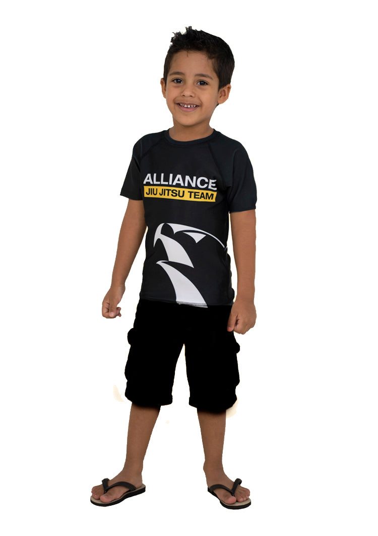 Alliance Juvenile Rash Guard S/S - Black