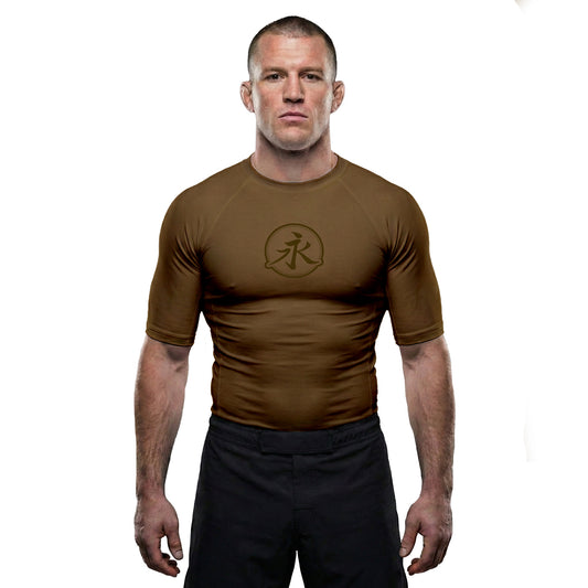 Rank Rash Guard S/S - Brown