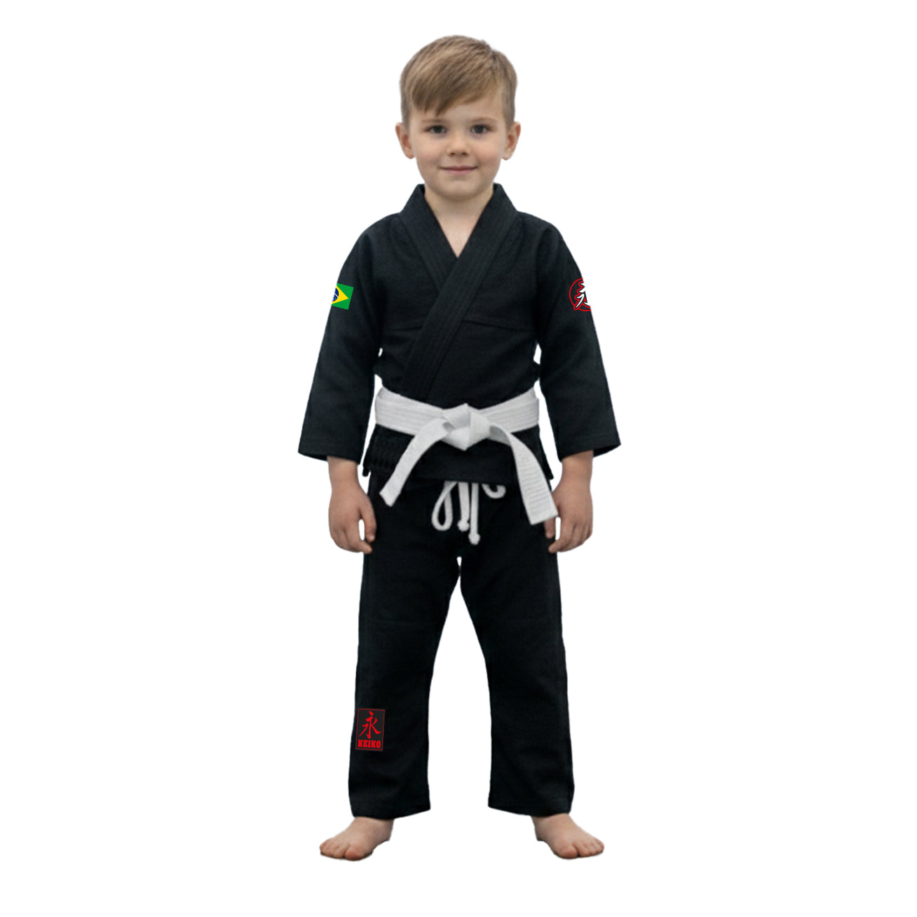 Light Weave Kids BJJ Gi - Black
