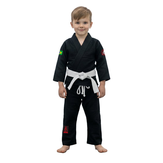 Light Weave Kids BJJ Gi - Black