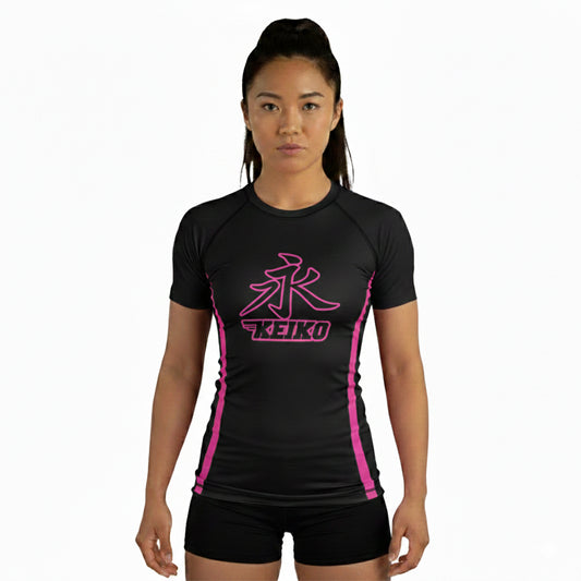 Speed Rashguard S/S - Black/Pink