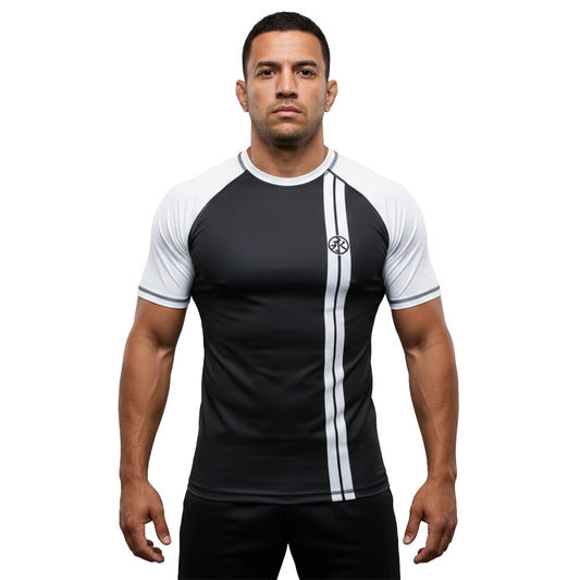 Road Rash Guard S/S - White
