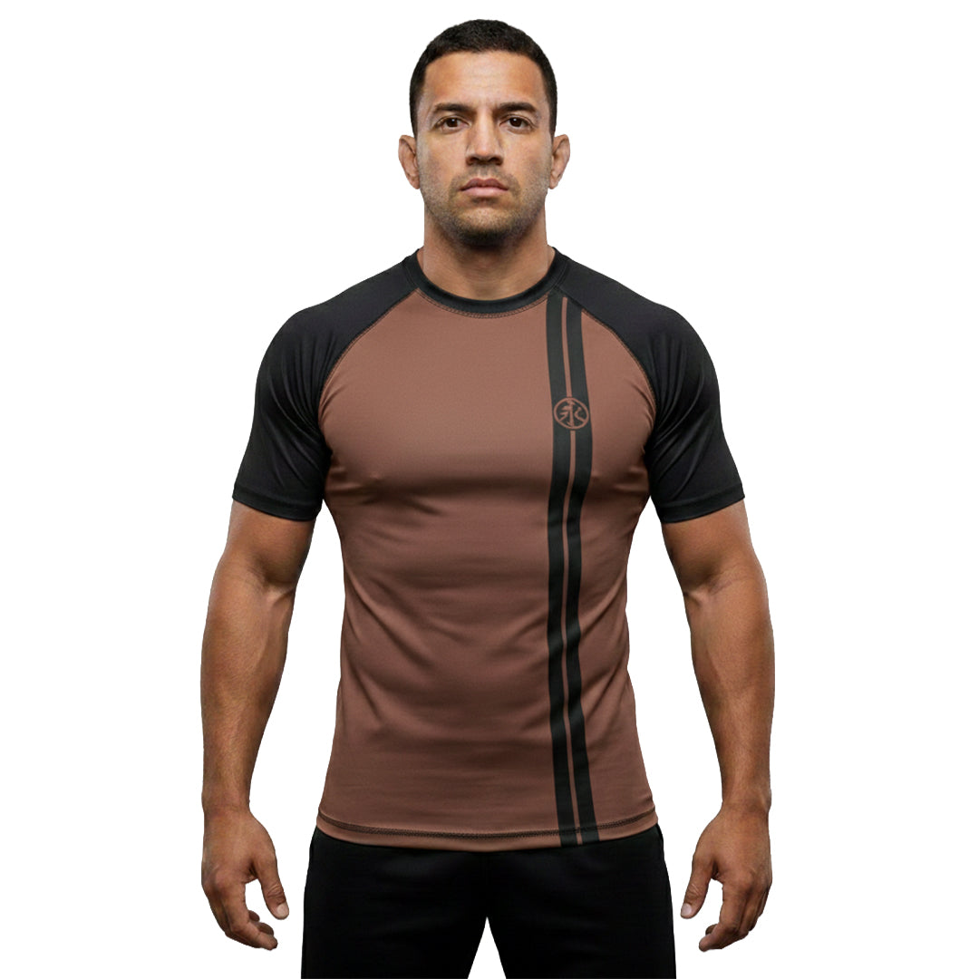 Road Rash Guard S/S - Brown